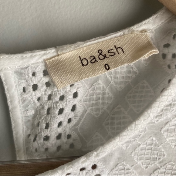 BA&SH Lace Blouse White Gianna Blouse - Picture 4 of 8